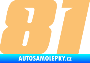 Samolepka Startovní číslo 81 typ 6 béžová