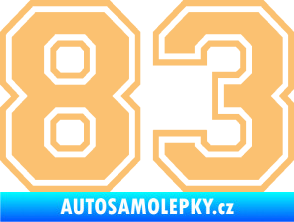 Samolepka Startovní číslo 83 typ 4 béžová