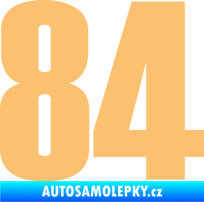 Samolepka Startovní číslo 84 typ 2    béžová