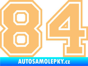 Samolepka Startovní číslo 84 typ 4 béžová