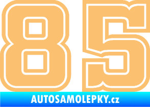 Samolepka Startovní číslo 85 typ 5 béžová