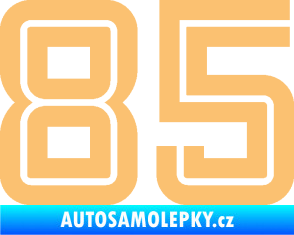 Samolepka Startovní číslo 85 typ 7 béžová