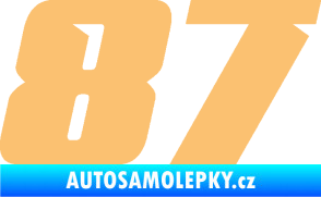 Samolepka Startovní číslo 87 typ 6 béžová