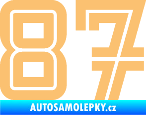Samolepka Startovní číslo 87 typ 7 béžová