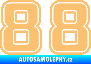 Samolepka Startovní číslo 88 typ 5 béžová