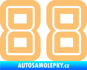 Samolepka Startovní číslo 88 typ 7 béžová