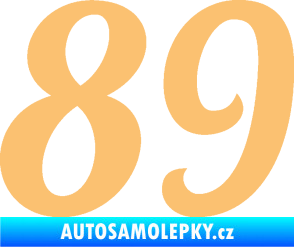 Samolepka Startovní číslo 89 typ 3  béžová