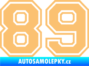 Samolepka Startovní číslo 89 typ 4 béžová