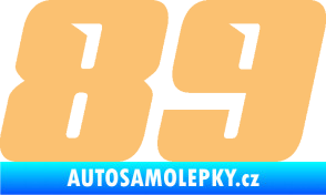 Samolepka Startovní číslo 89 typ 6 béžová