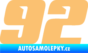 Samolepka Startovní číslo 92 typ 6 béžová