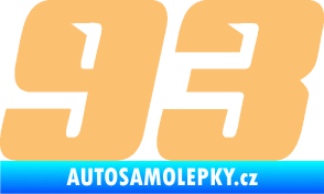 Samolepka Startovní číslo 93 typ 6 béžová