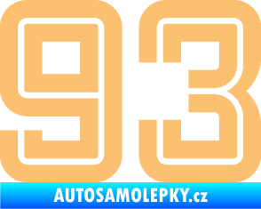 Samolepka Startovní číslo 93 typ 7 béžová