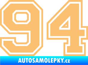 Samolepka Startovní číslo 94 typ 4 béžová