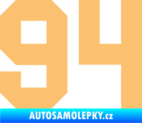Samolepka Startovní číslo 94 béžová
