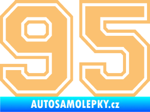 Samolepka Startovní číslo 95 typ 4 béžová
