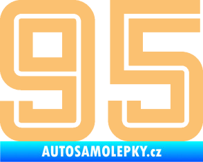 Samolepka Startovní číslo 95 typ 7 béžová