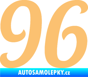 Samolepka Startovní číslo 96 typ 3    béžová