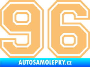 Samolepka Startovní číslo 96 typ 4 béžová