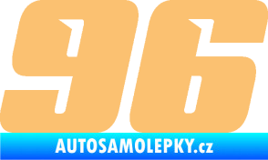 Samolepka Startovní číslo 96 typ 6 béžová
