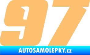 Samolepka Startovní číslo 97 typ 6 béžová