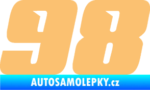 Samolepka Startovní číslo 98 typ 6  béžová