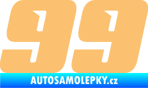 Samolepka Startovní číslo 99 typ 6 béžová