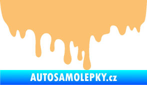 Samolepka Stékájící skvrna 001 levá krevní cákanec béžová