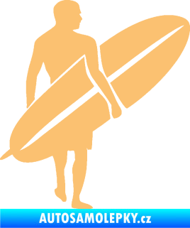 Samolepka Surfař 004 pravá béžová