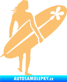Samolepka Surfařka 003 pravá béžová