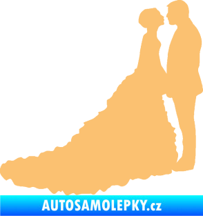 Samolepka Svatba 002 pravá béžová