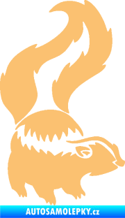 Samolepka Tchoř 002 pravá zvednutý ocas béžová