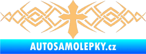 Samolepka Tetování 080 kříž béžová