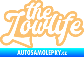 Samolepka The lowlife nápis béžová
