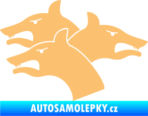 Samolepka Trojhlavý pes kerberos levá béžová