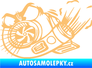 Samolepka Turbo 003 levá angry béžová