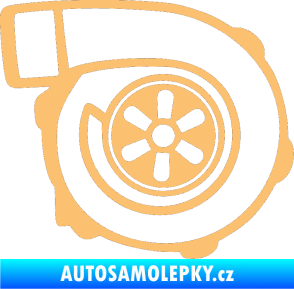Samolepka Turbo silueta 001  pravá béžová