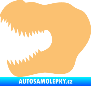 Samolepka Tyrannosaurus Rex lebka 001 levá béžová
