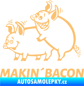 Samolepka Veselá prasátka makin bacon levá béžová
