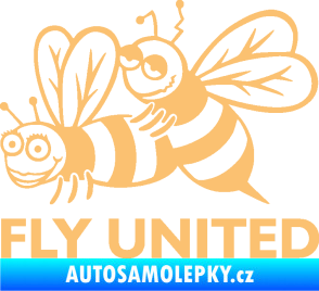 Samolepka Veselé vosy fly united levá béžová