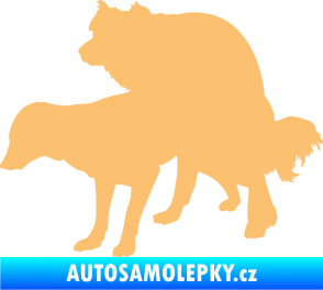 Samolepka Veselí pejsci levá béžová