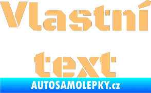 Samolepka Vlastní text - Black Ops béžová