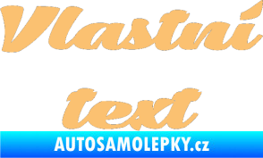 Samolepka Vlastní text - Low Casat béžová