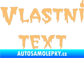 Samolepka Vlastní text - QTGhoul Face béžová