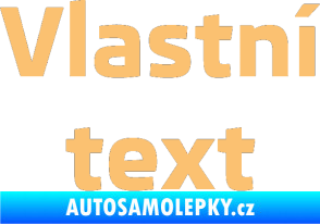 Samolepka Vlastní text - Sport Pro béžová