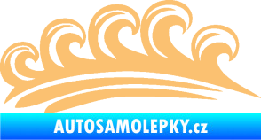 Samolepka Vlny 001 pravá moře béžová