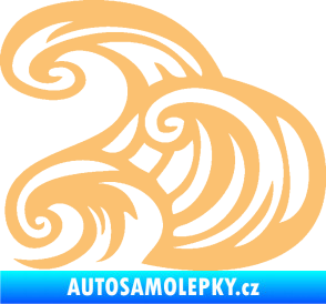 Samolepka Vlny 004 levá moře béžová