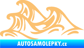 Samolepka Vlny 005 levá moře béžová