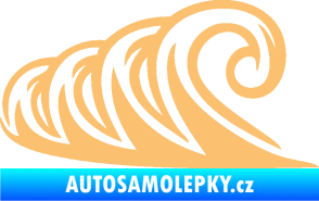 Samolepka Vlny 006 levá moře béžová