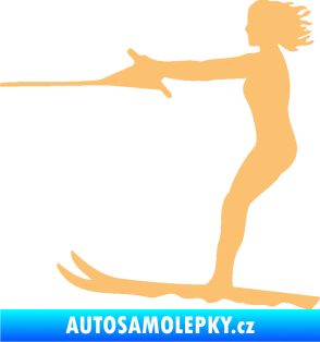 Samolepka Vodní lyže 002 levá béžová