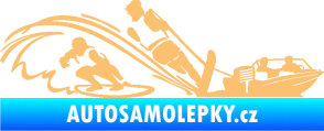 Samolepka Vodní lyžování a surf pravá béžová